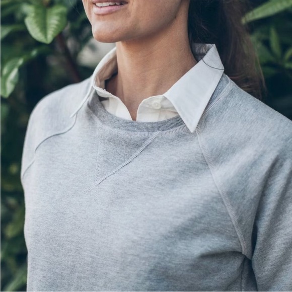 Taylor Stitch The Women's Weekend Sweatshirt in Heather Gray Size S - Picture 4 of 8